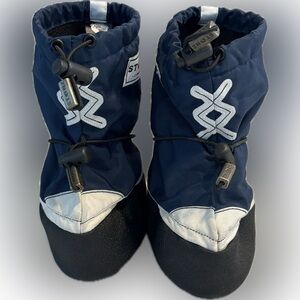 Stonz Baby Winter Booties Large 12–18m Navy Retail $55
